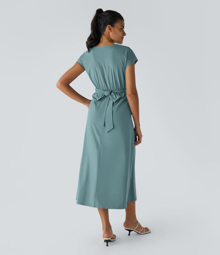 Amara | Elegant Wrap Midi Dress
