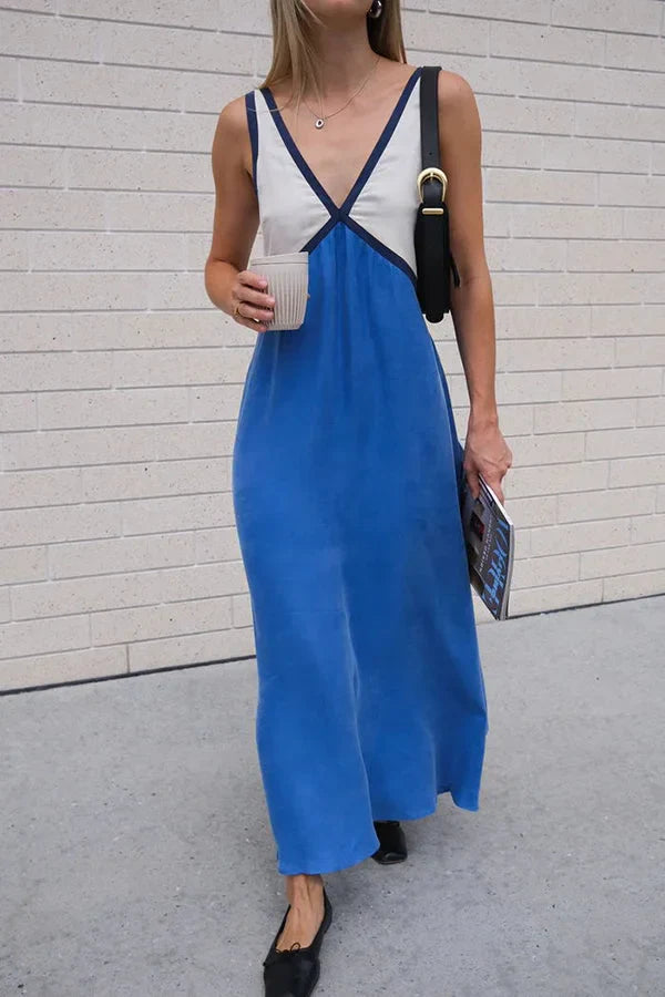 Sienna | Two-Tone Sleeveless Maxi Dress