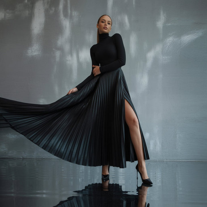 Isolde | Flowing Pleated Maxi Skirt