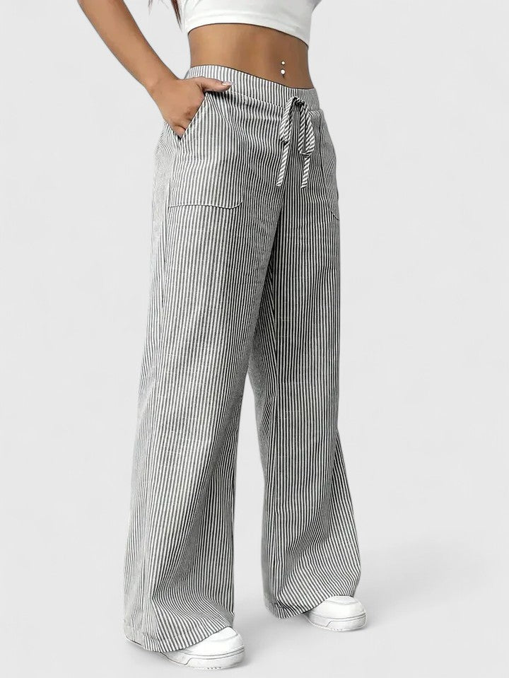 Isla | Striped Wide Leg Pants