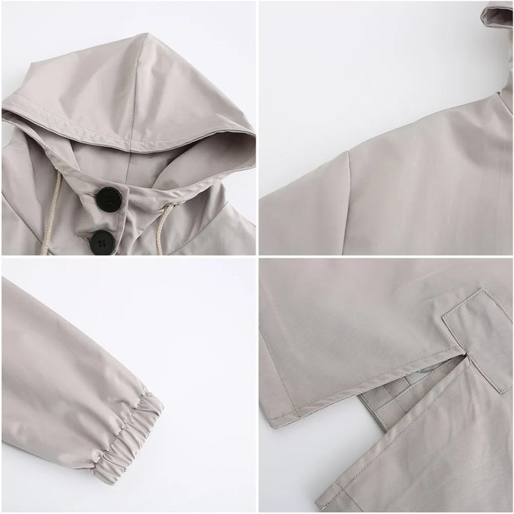 Mood water resistant windbreaker rain jacket