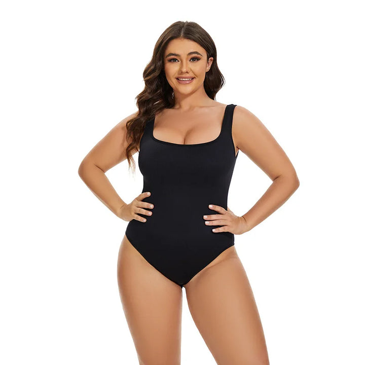 Ribbed Shaper Jumpsuit with Tummy Control