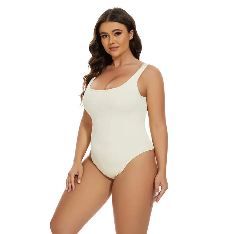 Ribbed Shaper Jumpsuit with Tummy Control