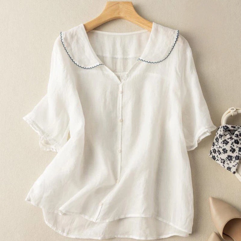 Elora | Casual Button-Down Blouse