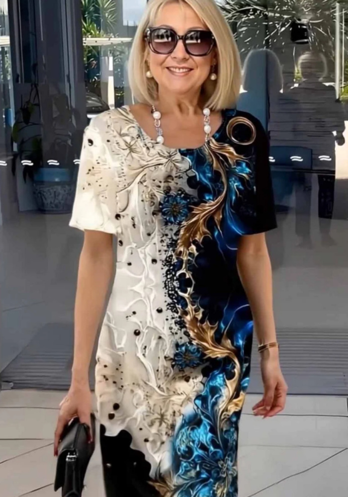 Nerisse | Elegant Printed Midi Dress