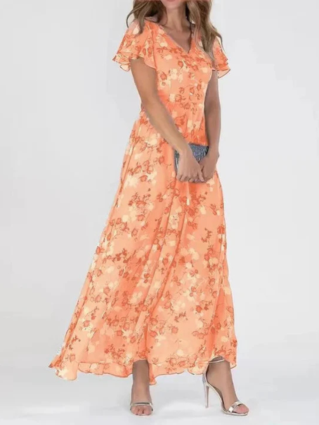Elviera | Flowing Floral Maxi Dress