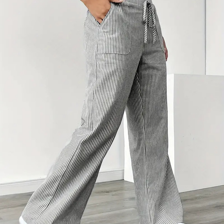 Elira | Casual Striped Wide-Leg Pants