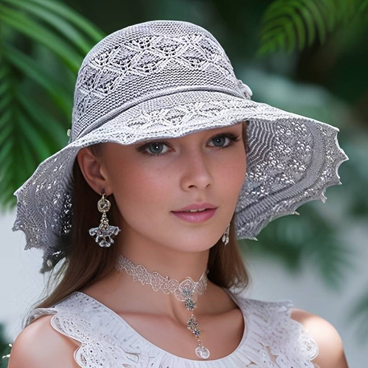 Mood Elegant wide-brimmed folding sun hat