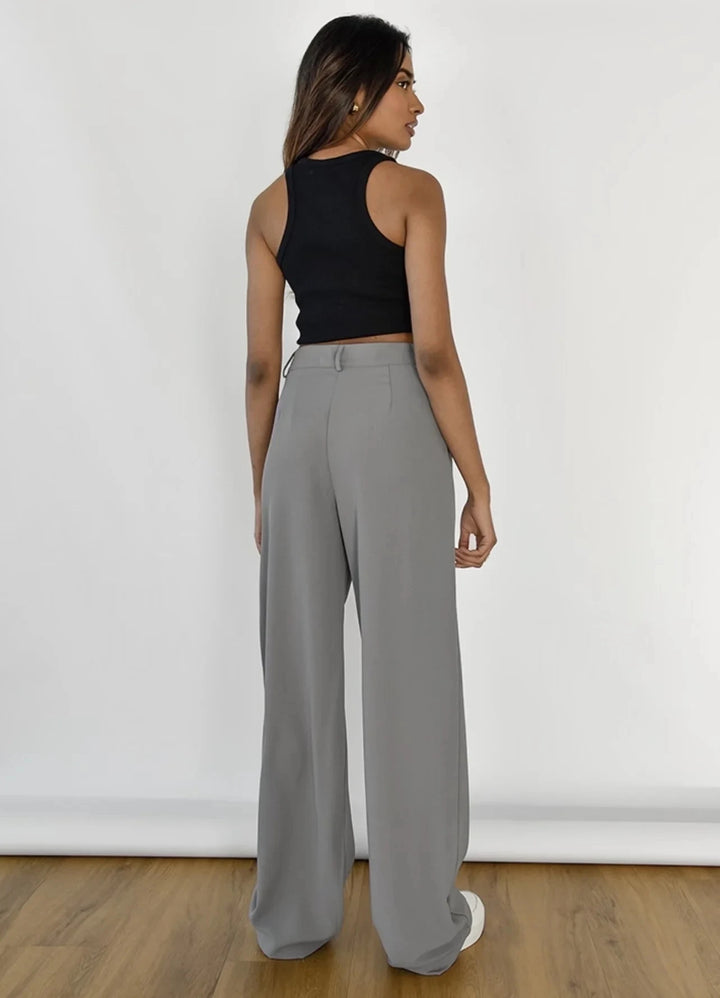 suzy - loose high waisted pants office wear