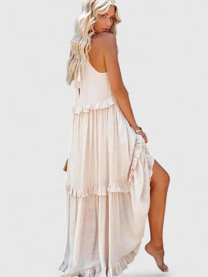 Alina | Flowy Ruffle Maxi Dress