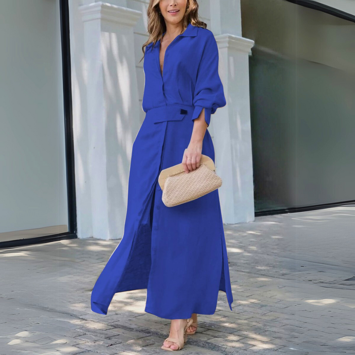 Isabella | Elegant Belted Maxi Dress