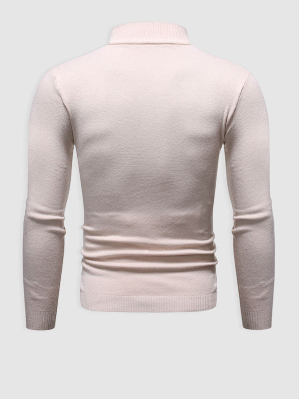 Men's Basic Solid Turtleneck Sweater