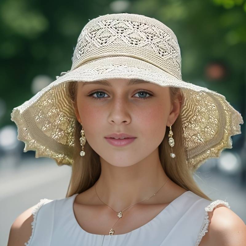 Mood Elegant wide-brimmed folding sun hat