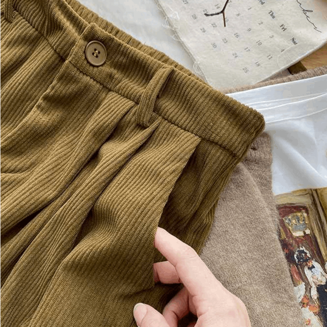 mood - high wasted Retro Corduroy pants