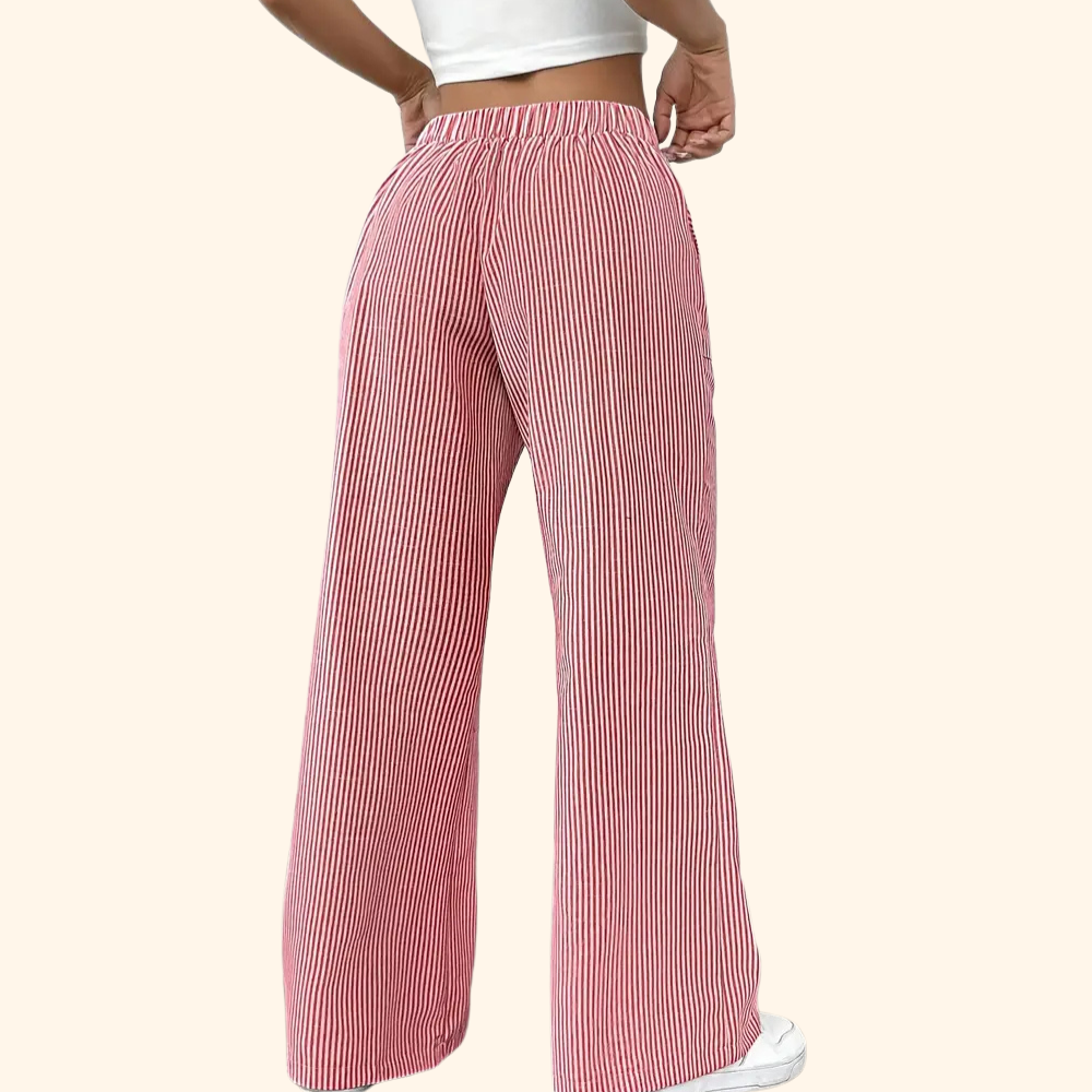 Elira | Casual Striped Wide-Leg Pants
