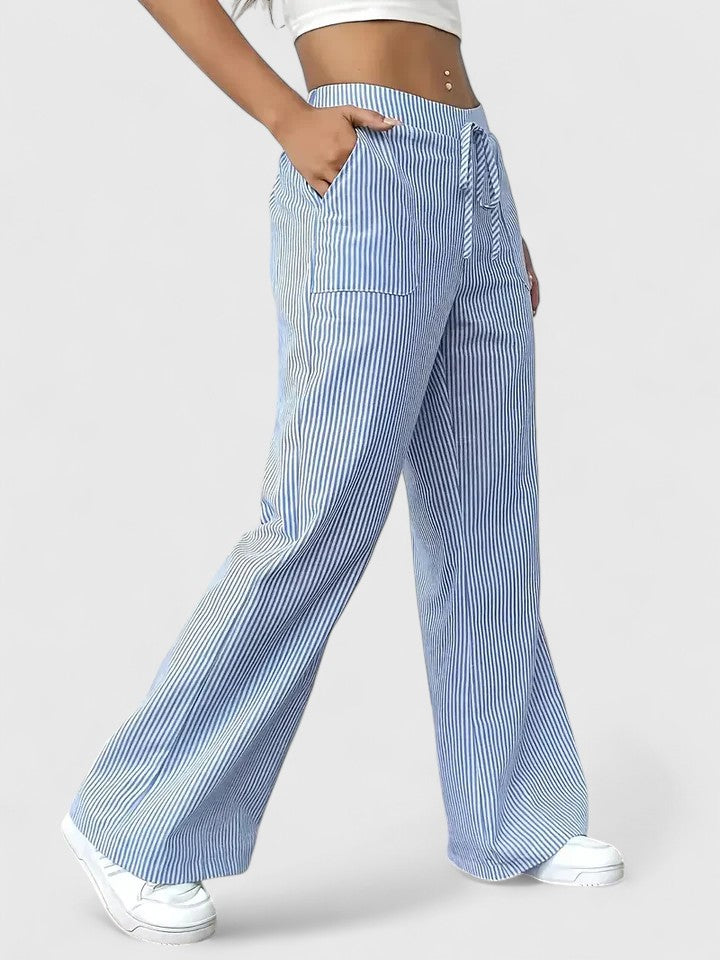 Isla | Striped Wide Leg Pants