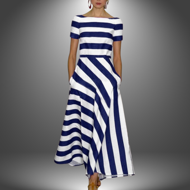 Isla | Striped Elegant Maxi Dress
