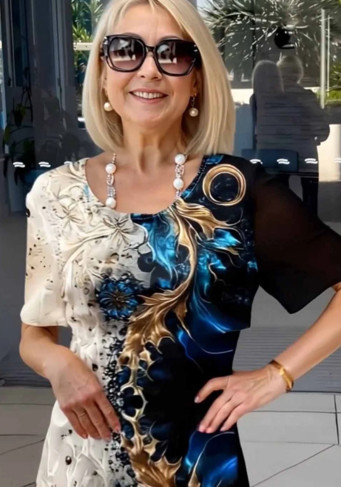 Nerisse | Elegant Printed Midi Dress