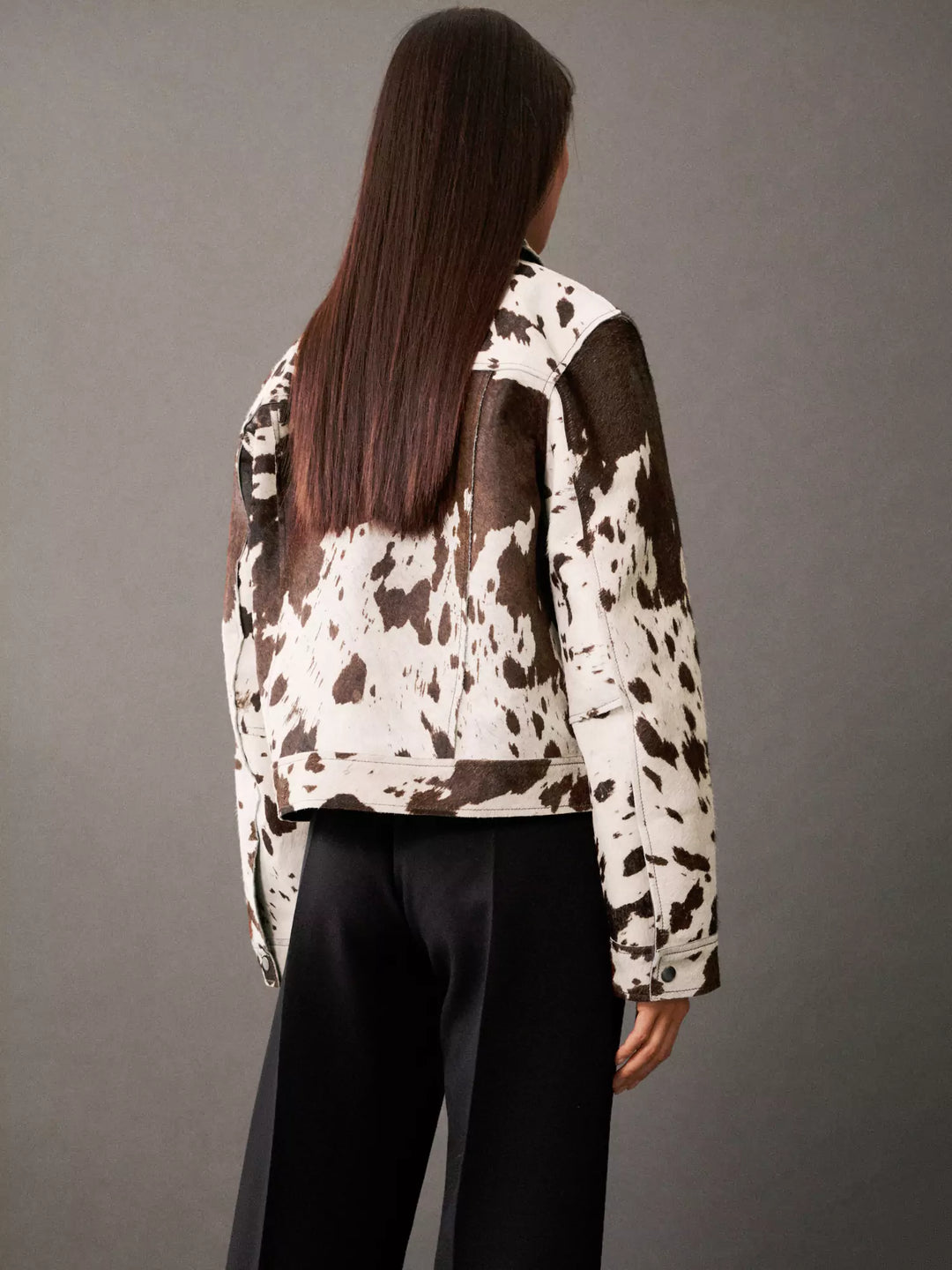 Kaia | Chic Printed Women’s Faux Leather Jacket