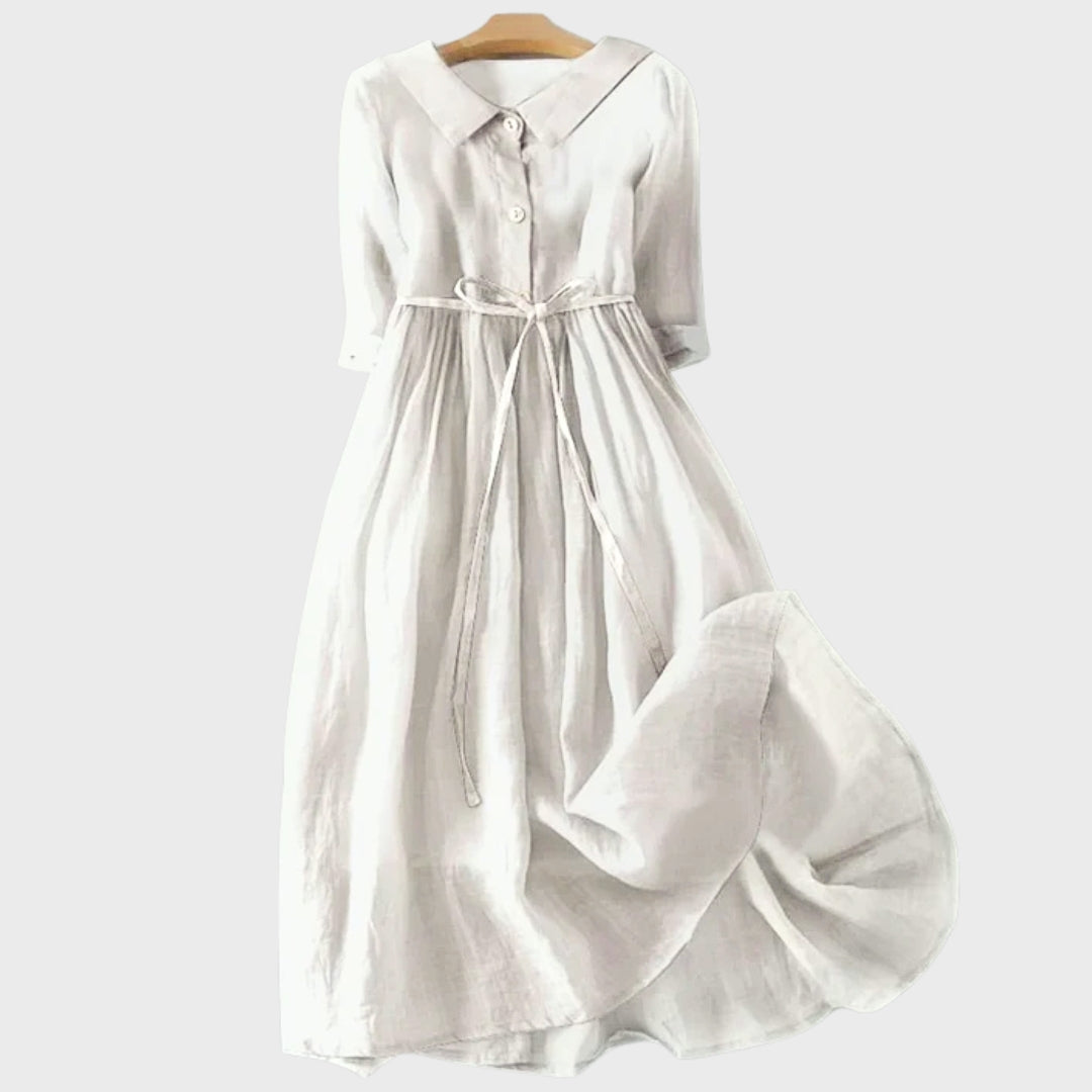 Elowen | Elegant Belted Midi Dress