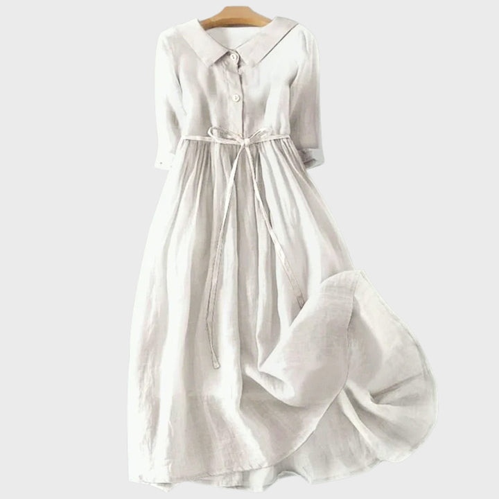 Elowen | Elegant Belted Midi Dress