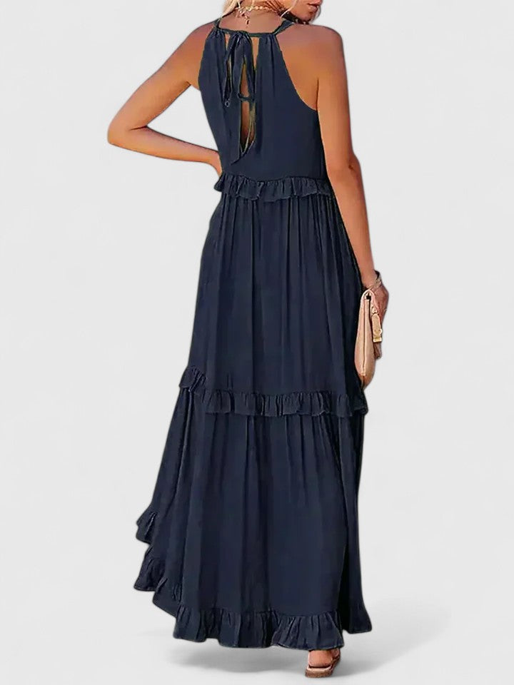 Alina | Flowy Ruffle Maxi Dress