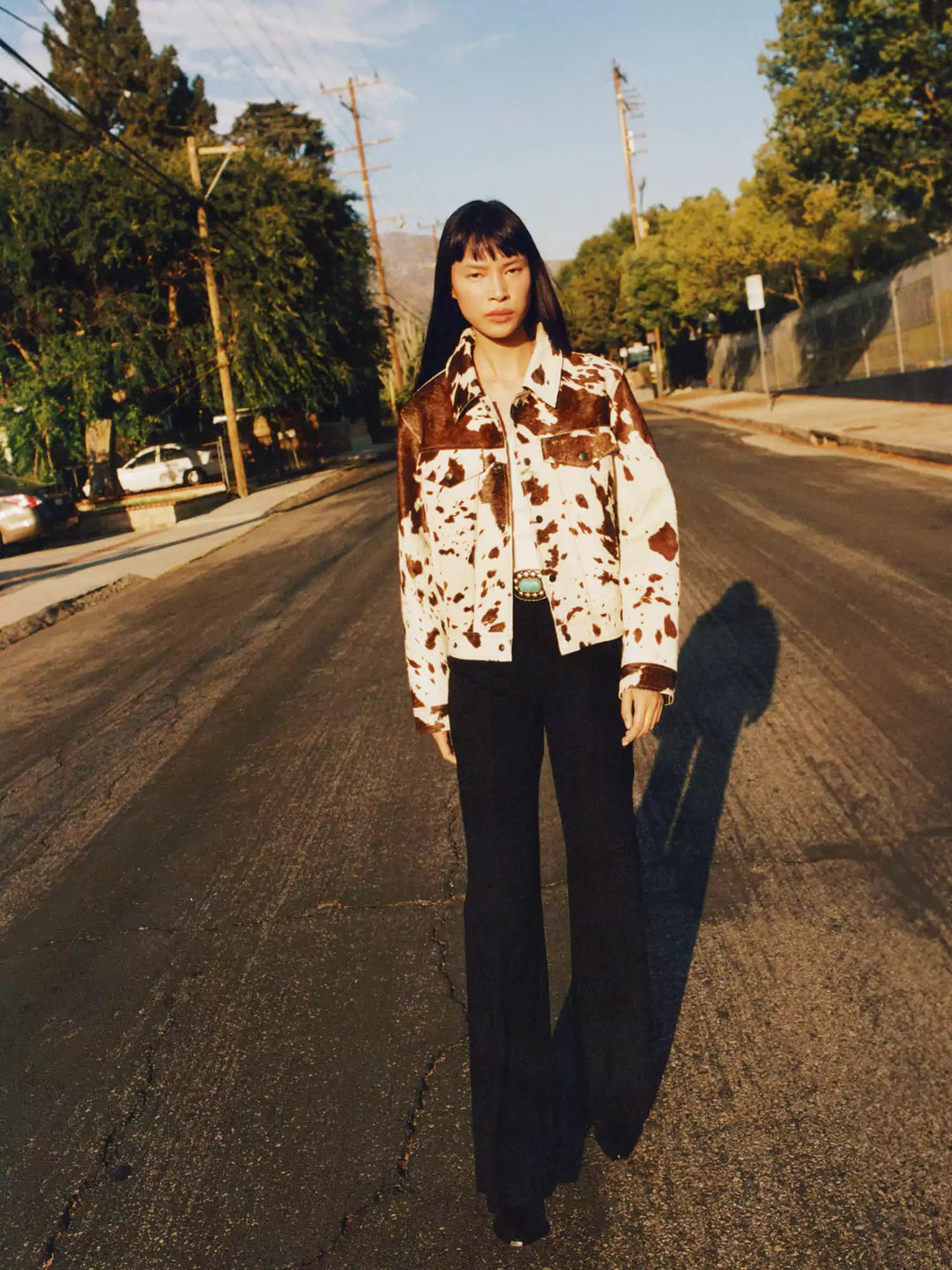 Kaia | Chic Printed Women’s Faux Leather Jacket