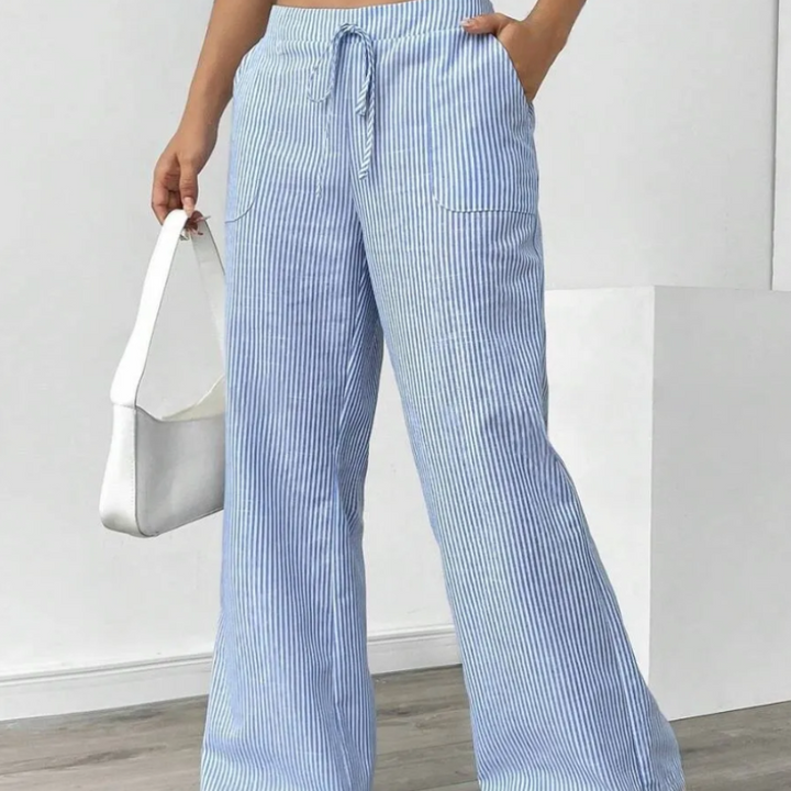 Elira | Casual Striped Wide-Leg Pants