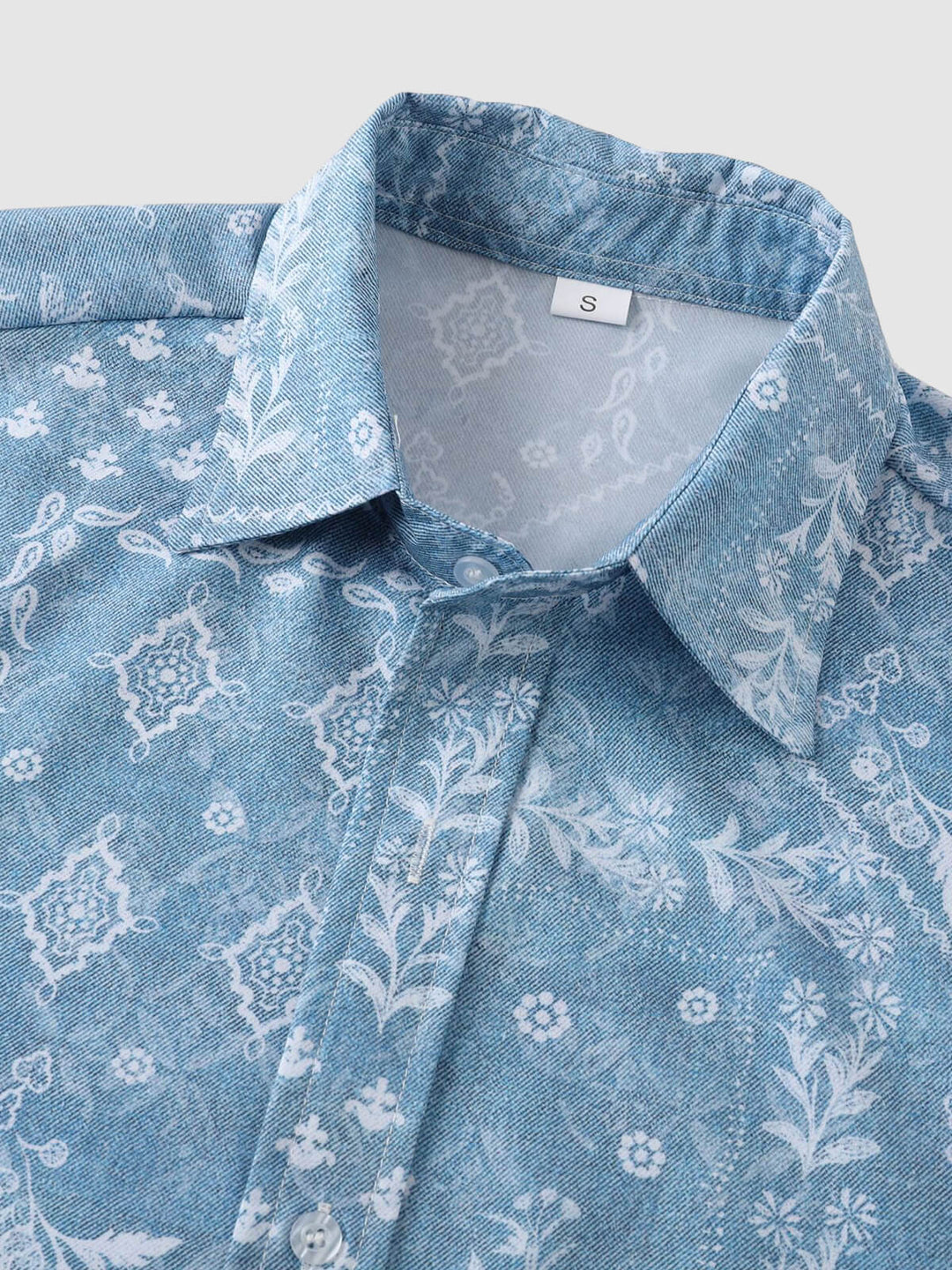 Men's Floral Print Casual Short Sleeve Shirt Quick-Drying Swimming Shorts Set