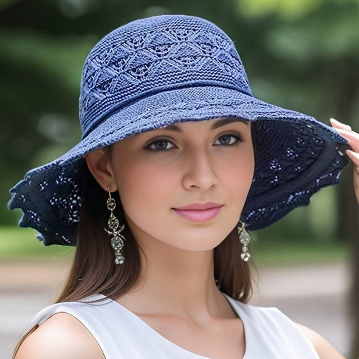 Mood Elegant wide-brimmed folding sun hat