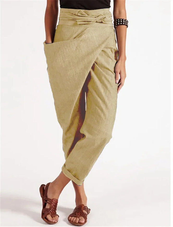 mood - High-Waist Wrapped Comfy Pants