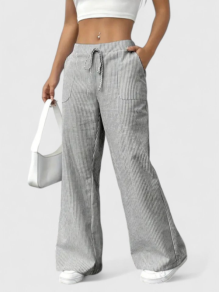 Isla | Striped Wide Leg Pants