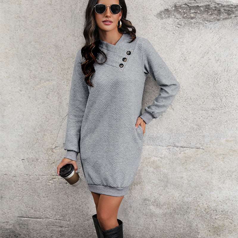 AMS round neck dress - long sleeves