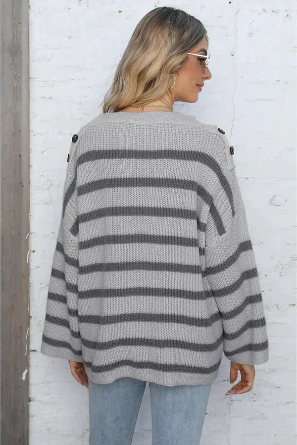 Enid - Striped round-neck sweater