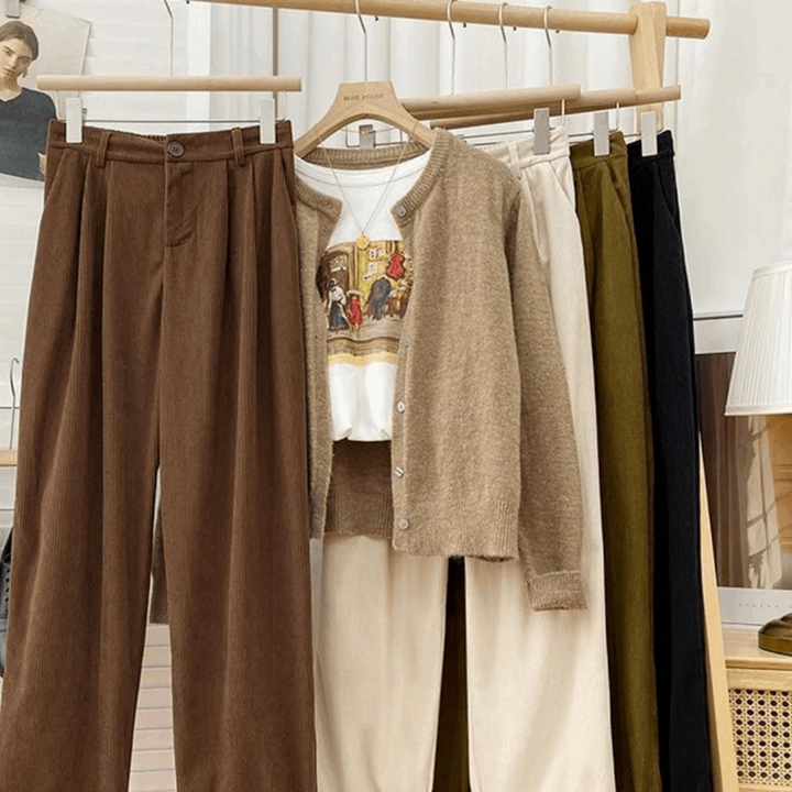 mood - high wasted Retro Corduroy pants