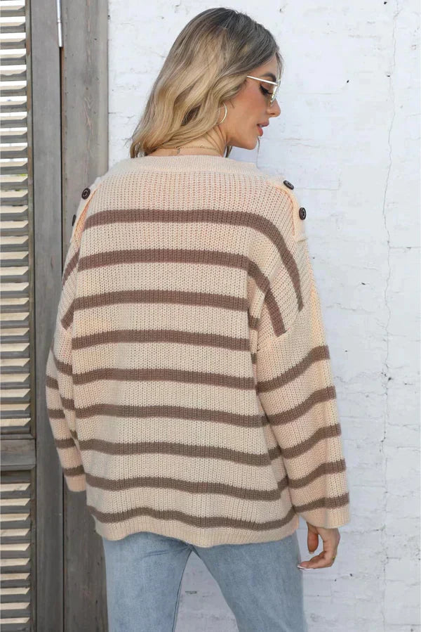 Enid - Striped round-neck sweater