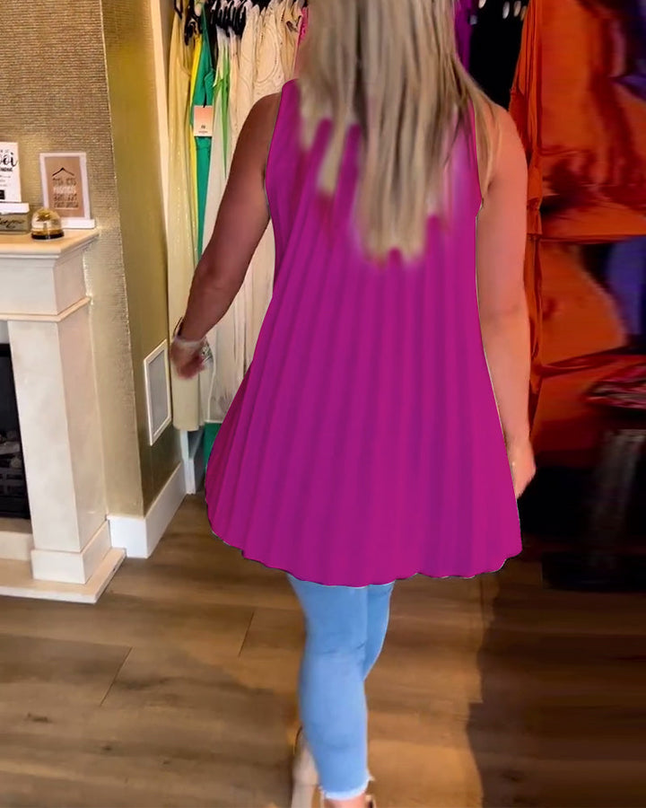 Lynette | Sleeveless High-Low Women’s Blouse