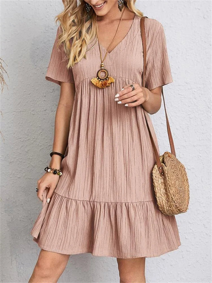 Tummy-Control Retro V-Neck Dress