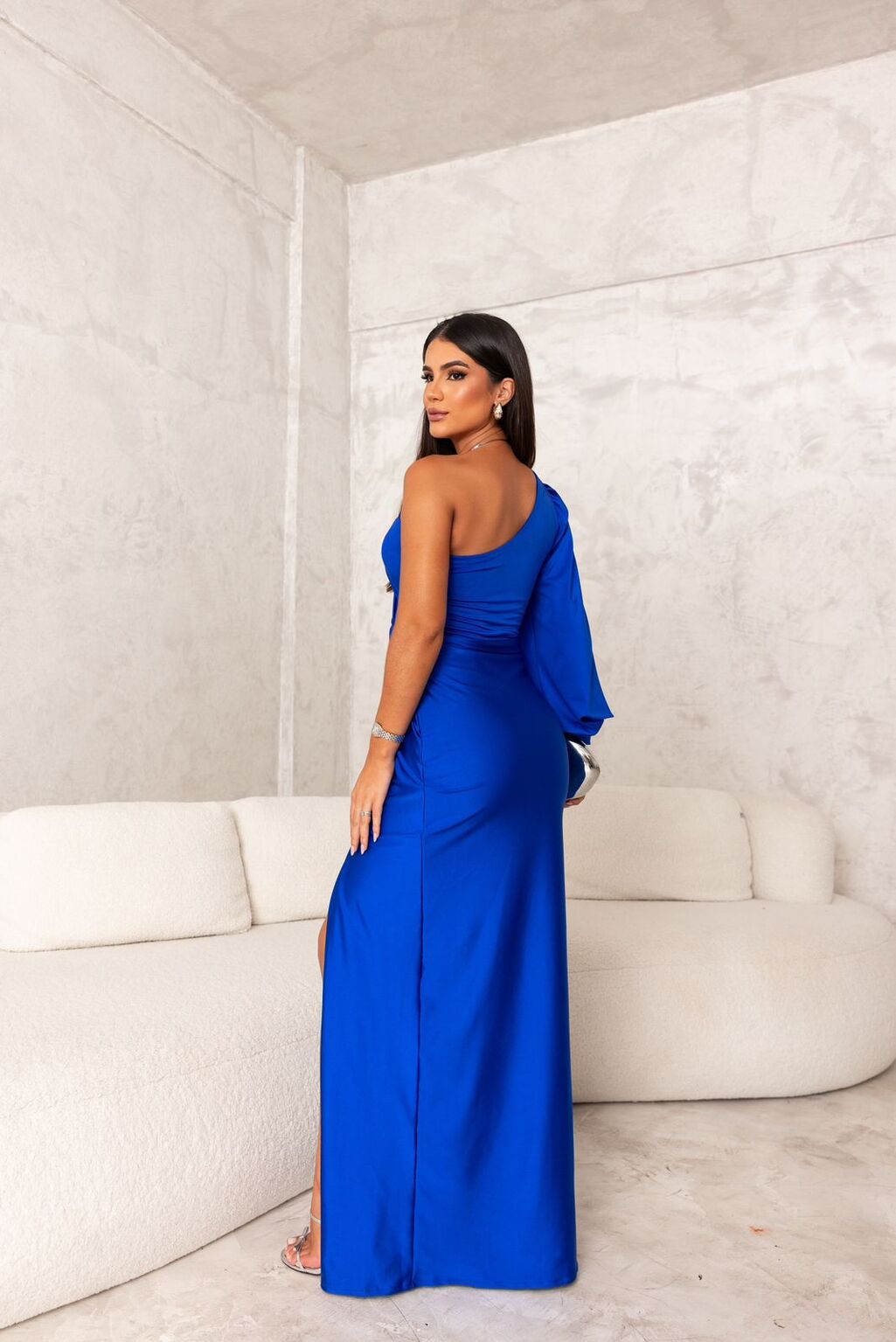 Valencia | One-Shoulder Satin Evening Gown
