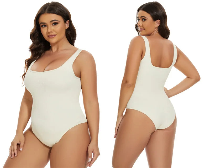 Ribbed Shaper Jumpsuit with Tummy Control