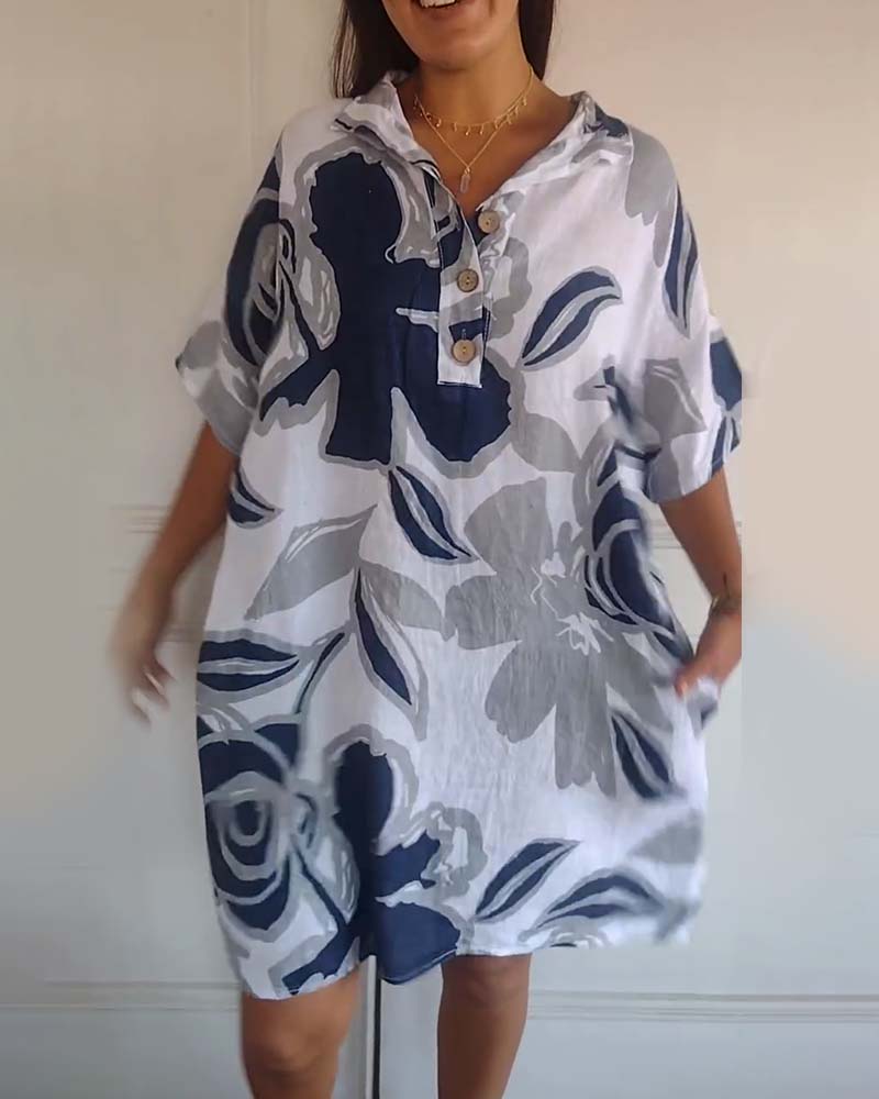 Dahlia | Relaxed Floral Button Dress