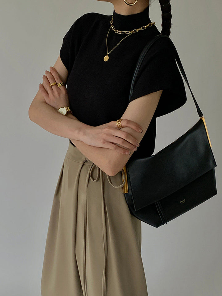 Noelle | Elegant Mock Neck Knit Top