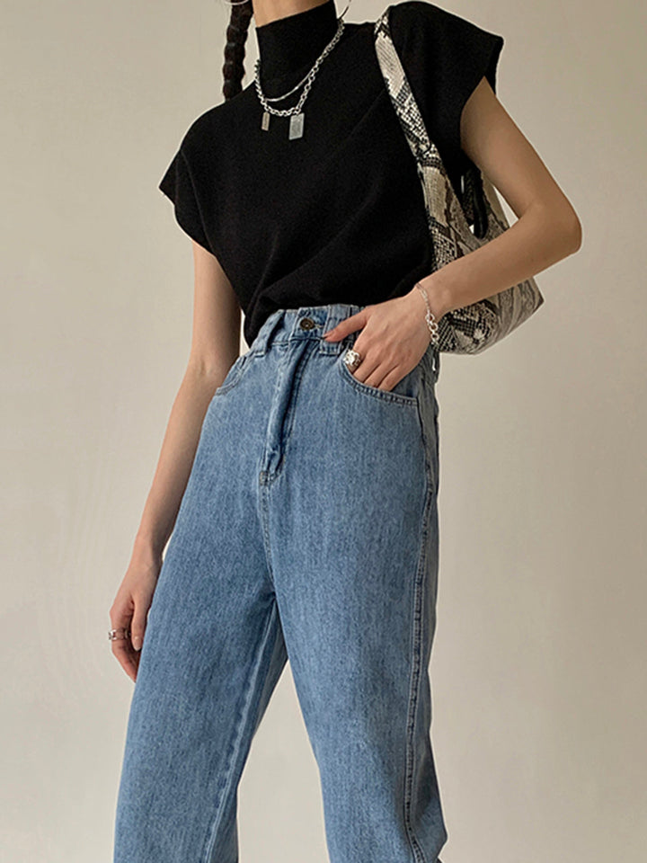 Noelle | Elegant Mock Neck Knit Top