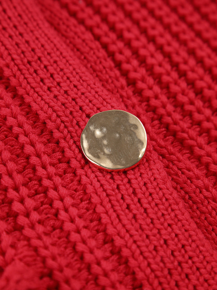 Amara | Chunky Knit Button Vest