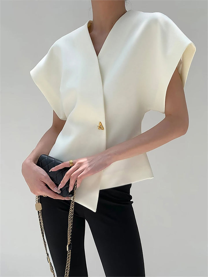 Elara | Modern Structured Sleeveless Blouse