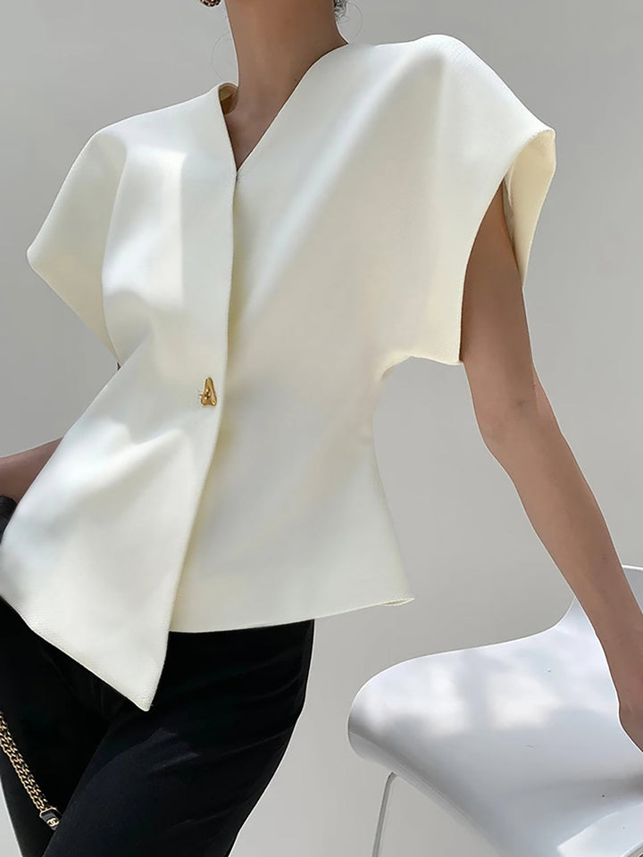 Elara | Modern Structured Sleeveless Blouse