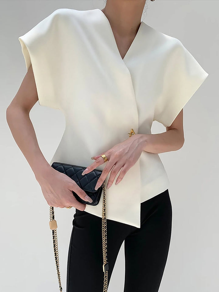 Elara | Modern Structured Sleeveless Blouse