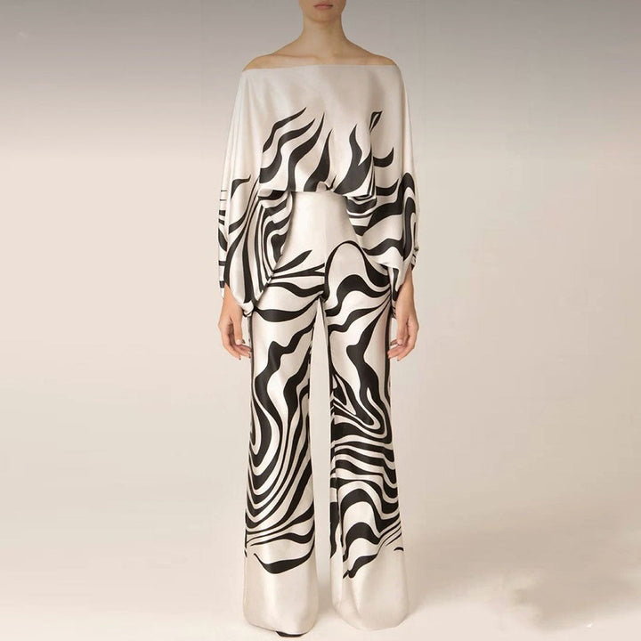 Lyra | One-Shoulder Striped Women’s Set