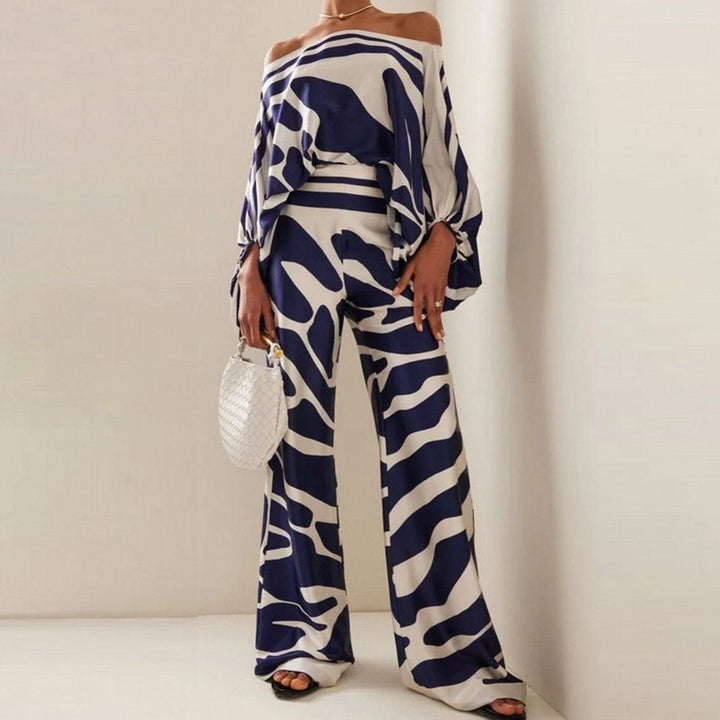 Lyra | One-Shoulder Striped Women’s Set
