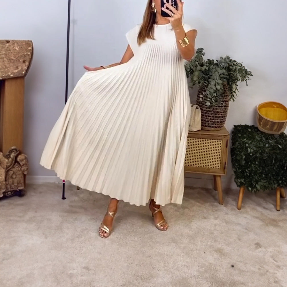 Marisse | Pleated Flowy Midi Dress